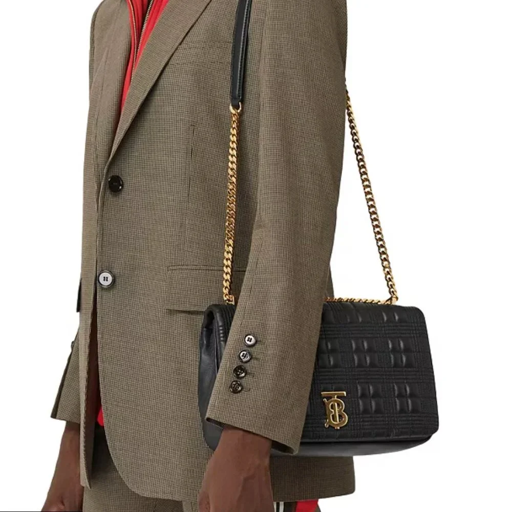 BURBERRY Lola TB Quilted Shoulder Bag US Medium see the measurements